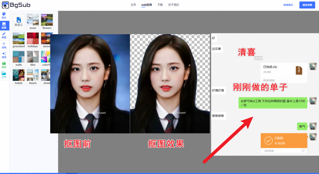 免费Ai抠图，换背景，人物物品一键抠图网站—2分钟赚了30…-盛大互联