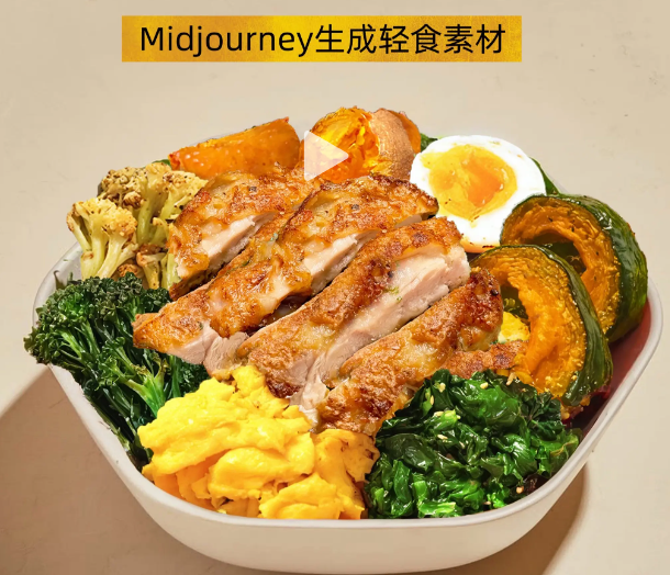 AI生成菜品图（轻食）真的太惊艳了！（无需拍摄）-盛大互联